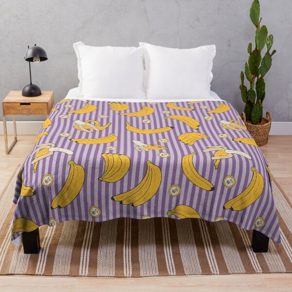 Item preview, Bananas on stripes pattern designed and sold by Wham-Bam.