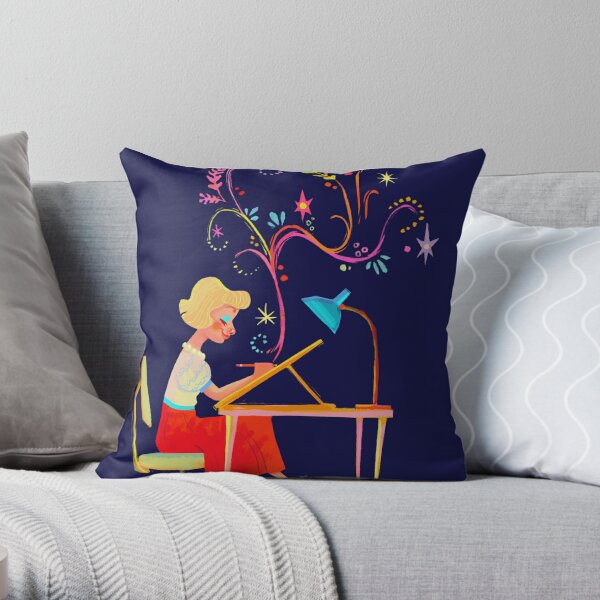 Alice in Wonderland by Mary Blair Throw Pillow