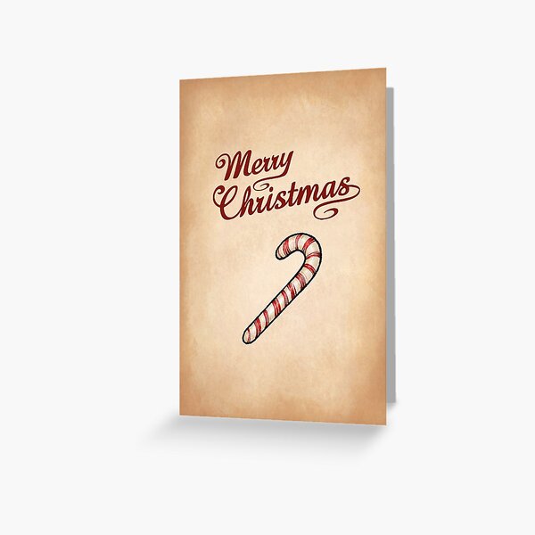 Candy Cane Greeting Greeting Card