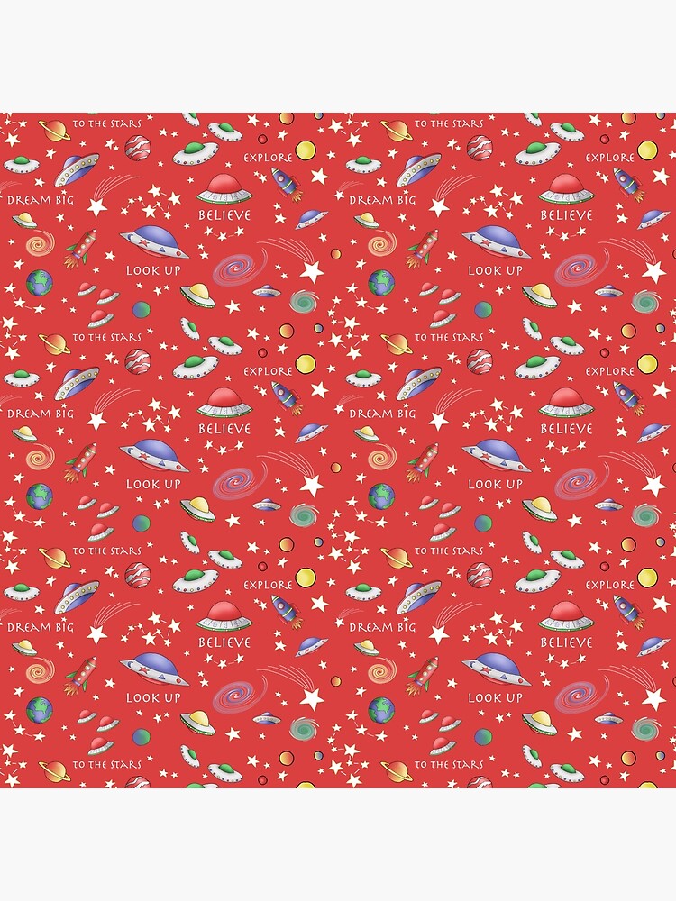 Thumbnail 4 of 4, Pillow, Red UFO Design designed and sold by MarylandMUFON.