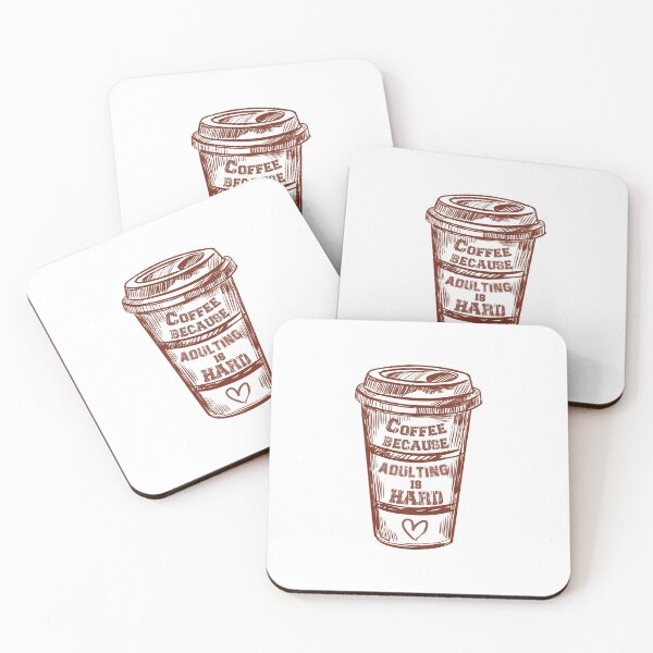 Item preview, Coffee because adulting is hard Heart brown lover Coffee Sweet Morning Gifts Good idea designed and sold by AchrafOc.