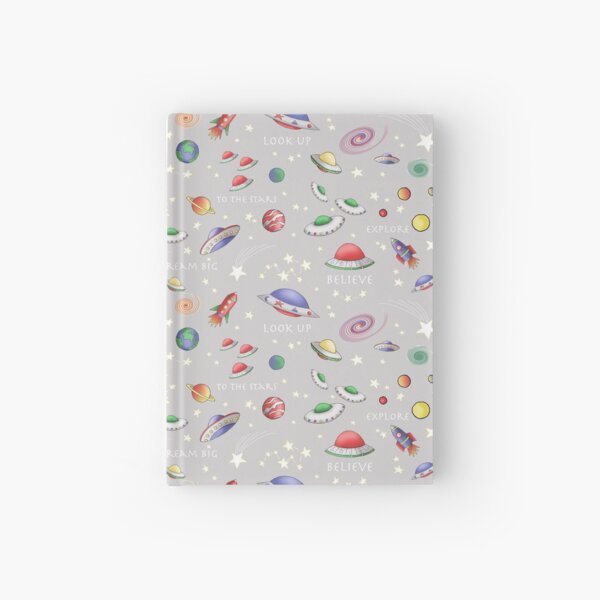 Grey UFO Design Hardcover Journal