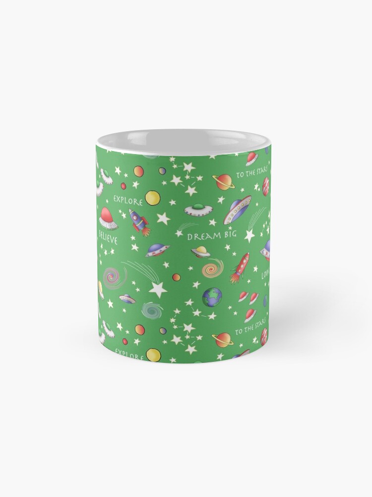 Thumbnail 4 of 6, Coffee Mug, Green UFO Design designed and sold by MarylandMUFON.