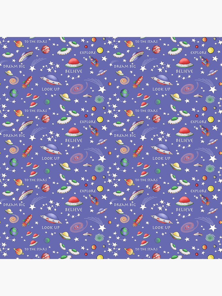 Thumbnail 3 of 3, Sticker, Blue UFO Design designed and sold by MarylandMUFON.