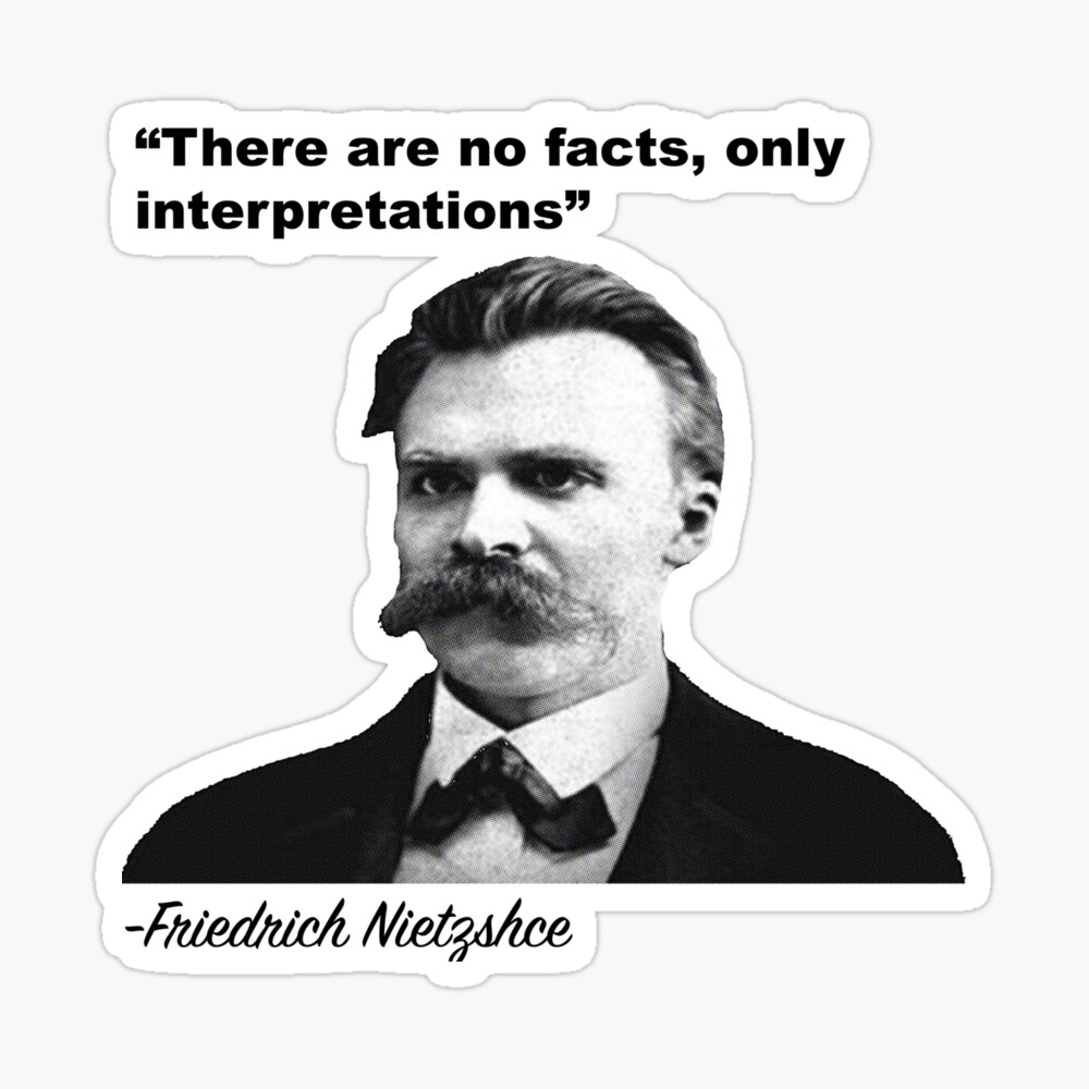 There Are No Facts Only Interpretations Nietzsche Quote Poster For Sale By Shinybluecolour Redbubble