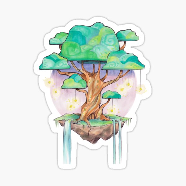 Item preview, Île magique des arbres féeriques designed and sold by kattvalk.
