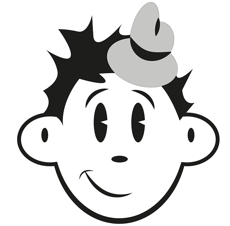 "Vintage Black and White Cartoon Character" by DeadlierTaco | Redbubble