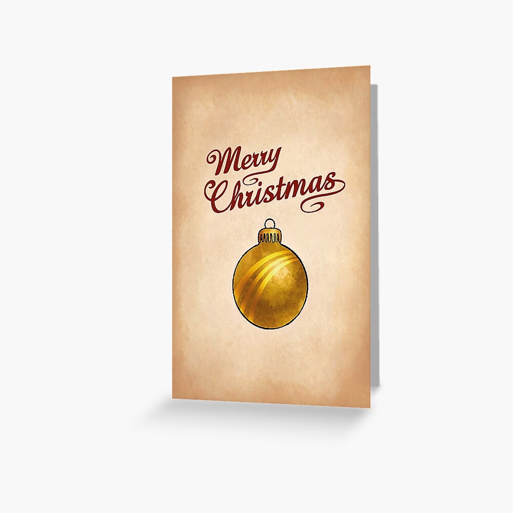 Christmas Bauble Gold Greeting Greeting Card