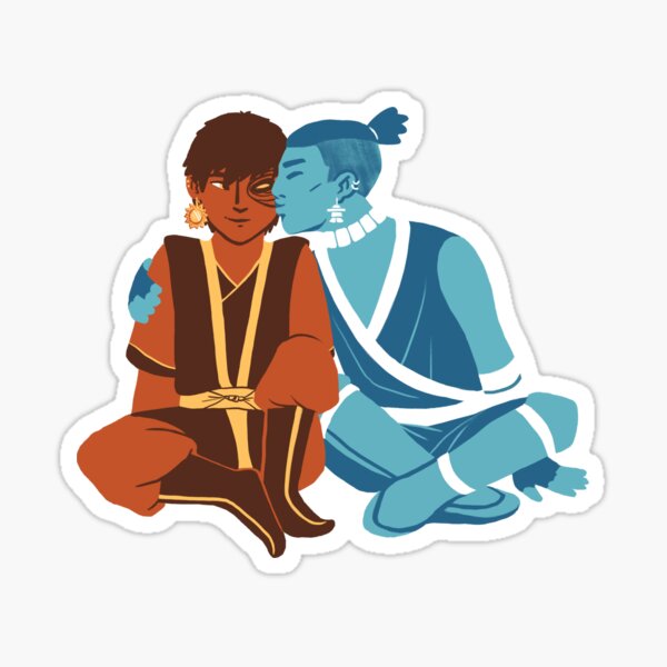 Zukka cheek kiss Sticker