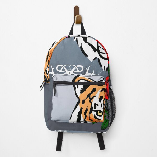 Item preview, Tiger rose rainforest background design designed and sold by Cafecreative.