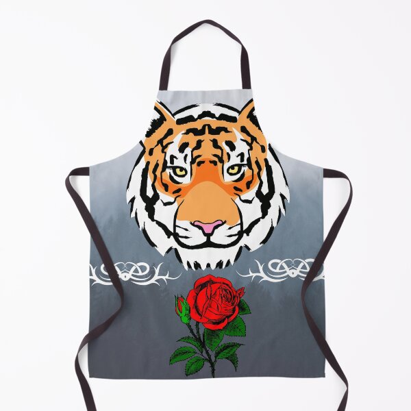 Item preview, Tiger rose rainforest background design designed and sold by Cafecreative.