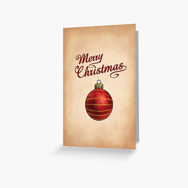 Christmas Bauble Red Greeting Greeting Card