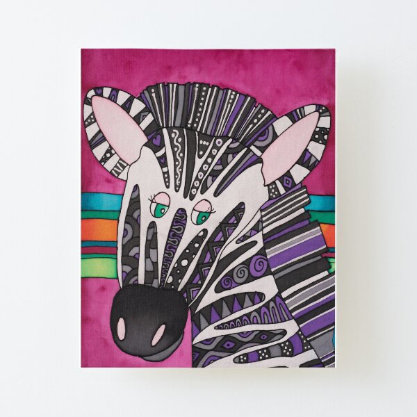 Be as individual as zany Ziggy the Zebra! Canvas Mounted Print