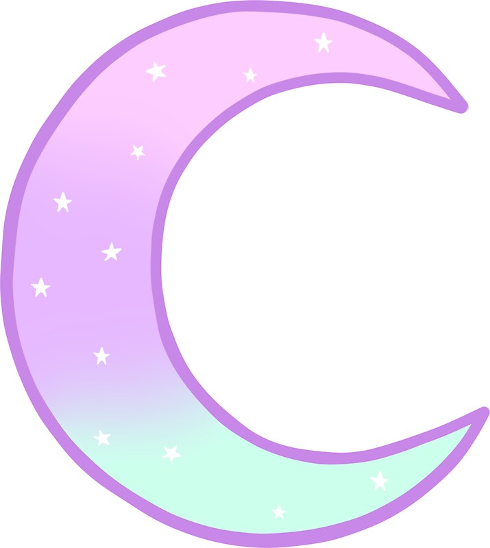 Pastel Moon Stickers By Andromalius Redbubble