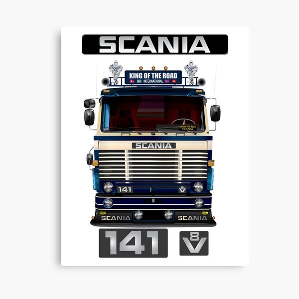 Scania 141 classique des années 70 et 80 créé numériquement dans les moindres détails Impression sur toile
