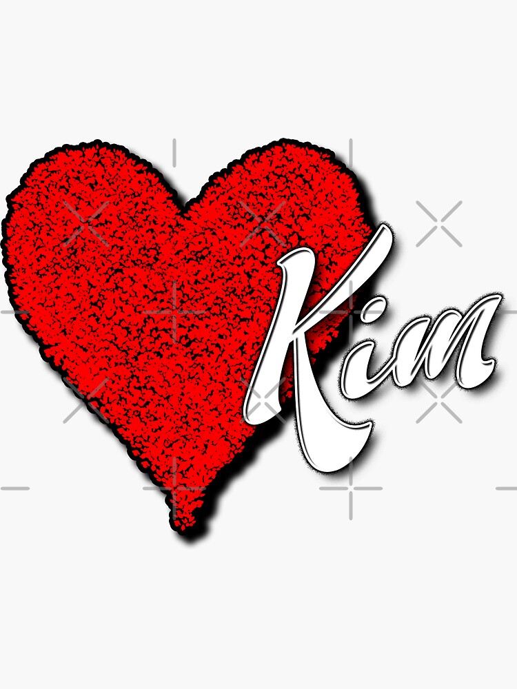 "Kim Name Heart Series" Sticker for Sale by GTLEnterprises Redbubble