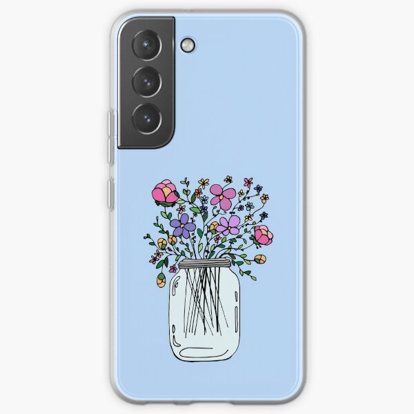 Mason Jar with Flowers Samsung Galaxy Soft Case