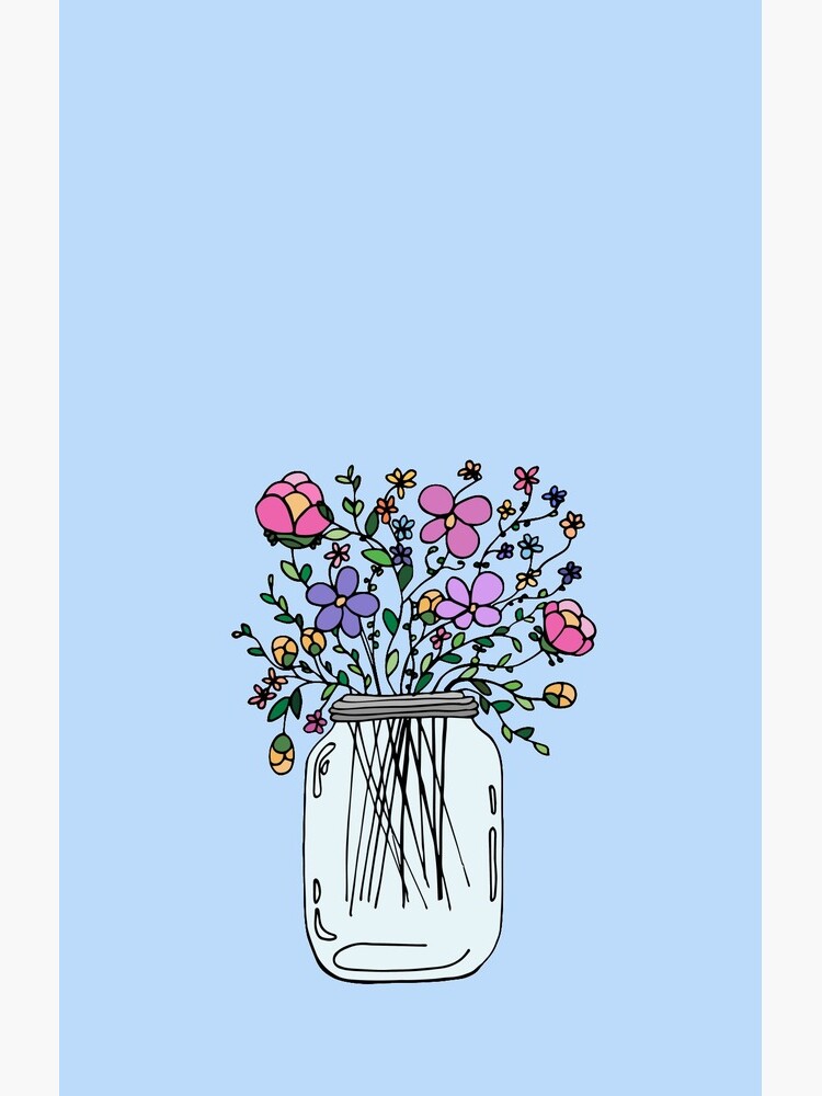 Mason Jar with Flowers by mlleruta