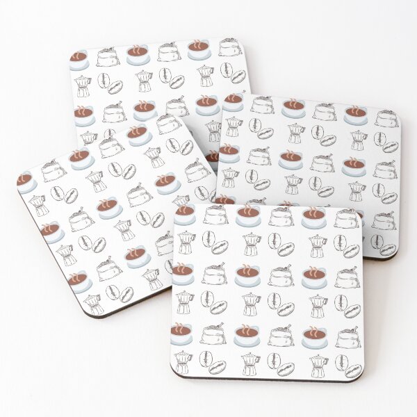 Item preview, Coffee and Caffeine Items Pattern Design Pack designed and sold by LuckyKermit.