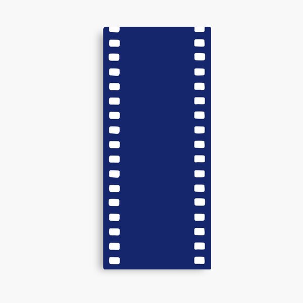 UNEXPOSED (35mm film reel graphic derived from original minimalist oil painting) Canvas Print