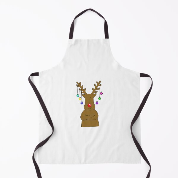 Item preview, Reindeer with Baubles on His Antlers Cartoon Humor designed and sold by KateTaylor.