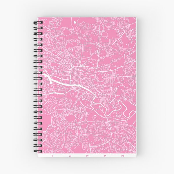 Item preview, Glasgow map pink designed and sold by mapsart.
