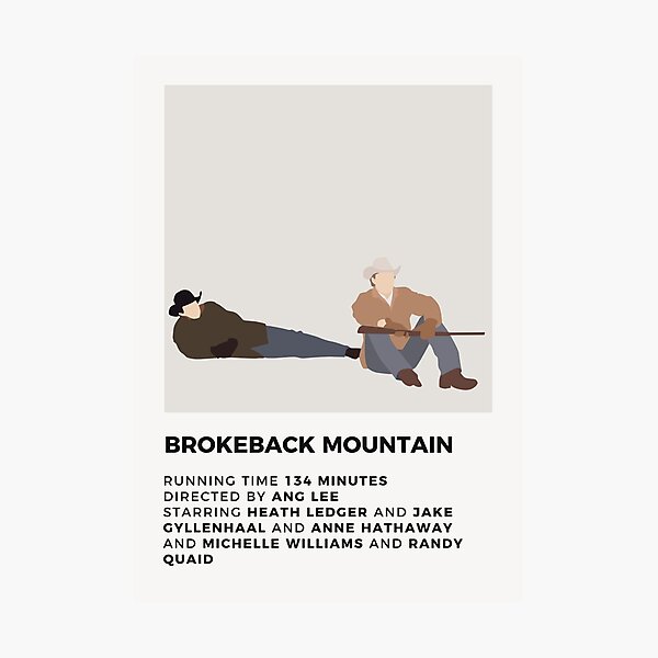 Brokeback Mountain Minimalist Poster Photographic Print