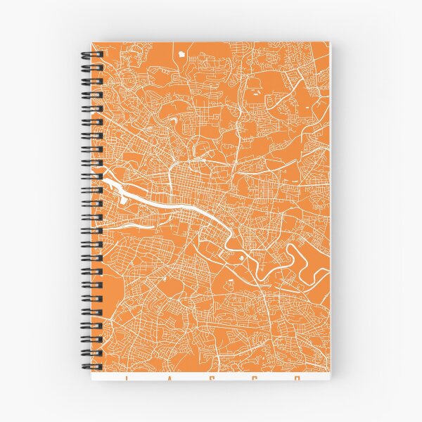 Item preview, Glasgow map orange designed and sold by mapsart.