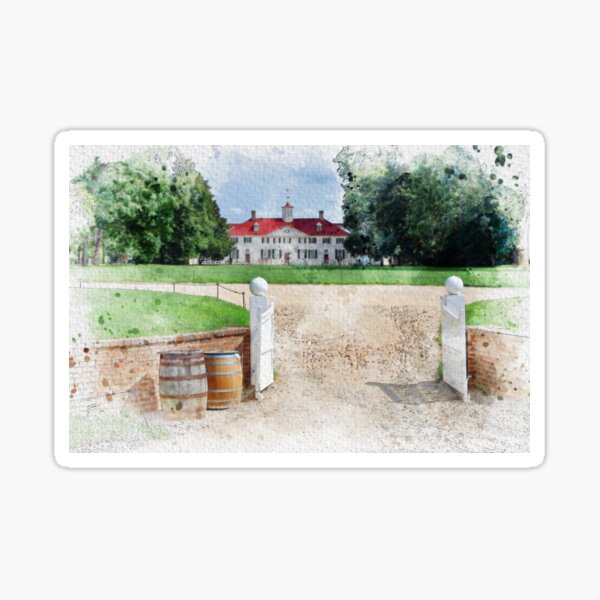 Mount Vernon Watercolor Sticker