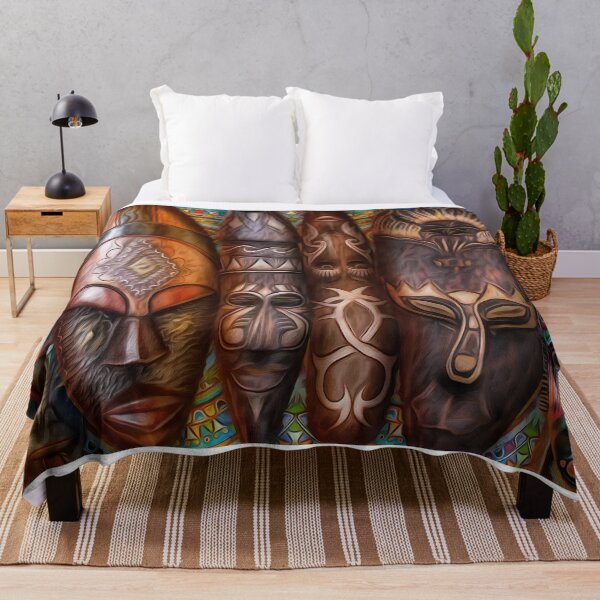 Aperçu de l'œuvre masques faciaux des tribus africaines créée et vendue par 42youbest.
