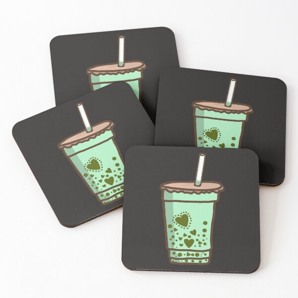 Item preview, Matcha milk with hearts designed and sold by vibeno1.