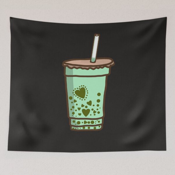 Item preview, Matcha milk with hearts designed and sold by vibeno1.