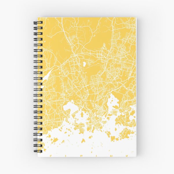 Item preview, Helsinki map yellow designed and sold by mapsart.