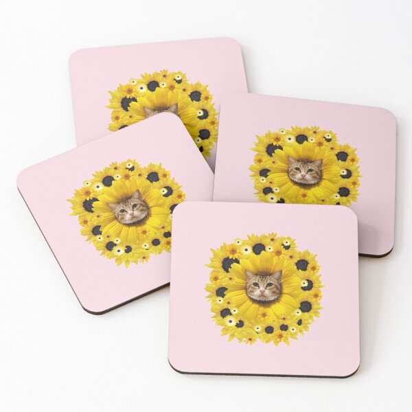 Item preview, Sunflower Kitty With Many Yellow Flowers Surrounding designed and sold by leBoosh-Designs.