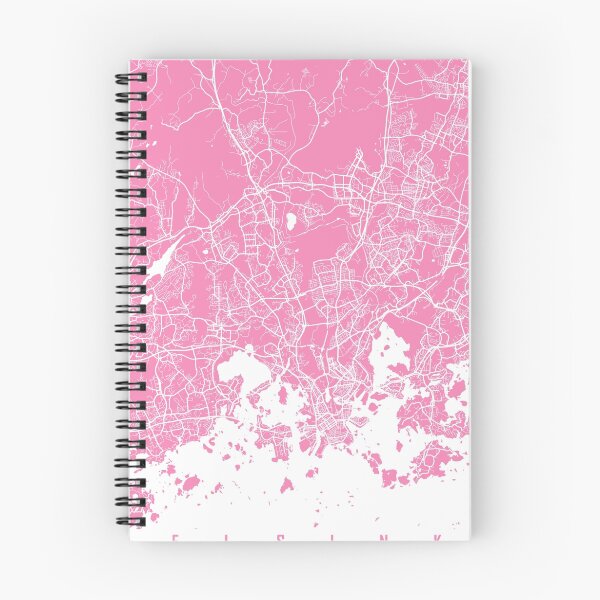 Item preview, Helsinki map pink designed and sold by mapsart.