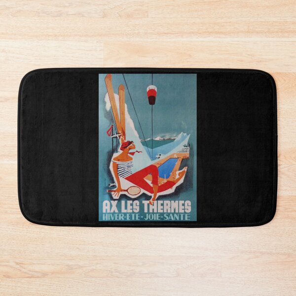 Item preview, retro classic Ax Les Thermes poster designed and sold by CorasPosters.