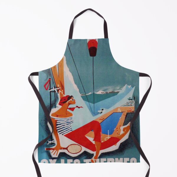 Item preview, retro classic Ax Les Thermes poster designed and sold by CorasPosters.