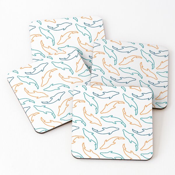 Item preview, Miami Dolphins Pattern, White Background designed and sold by brittlouise.