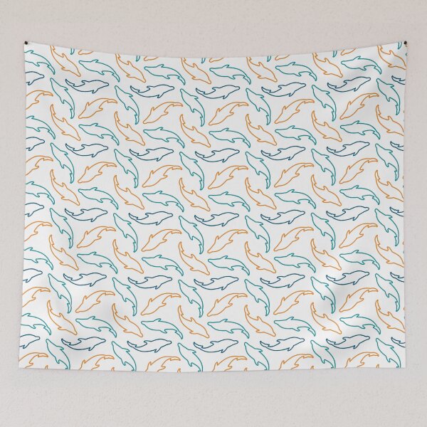 Item preview, Miami Dolphins Pattern, White Background designed and sold by brittlouise.