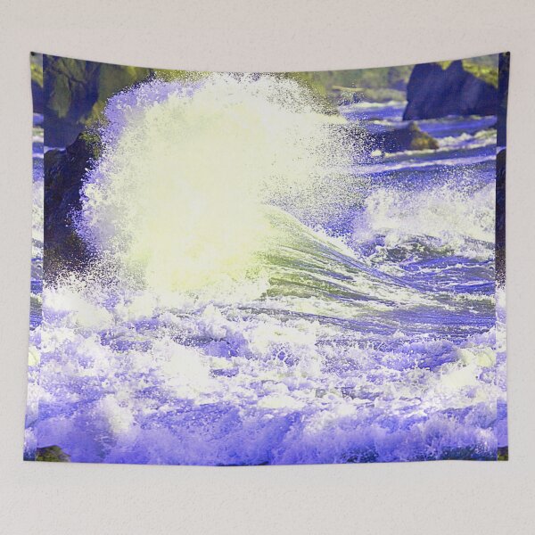 Item preview, Blue Waves Ocean Waves Crashing Against Rocks designed and sold by Paulele.
