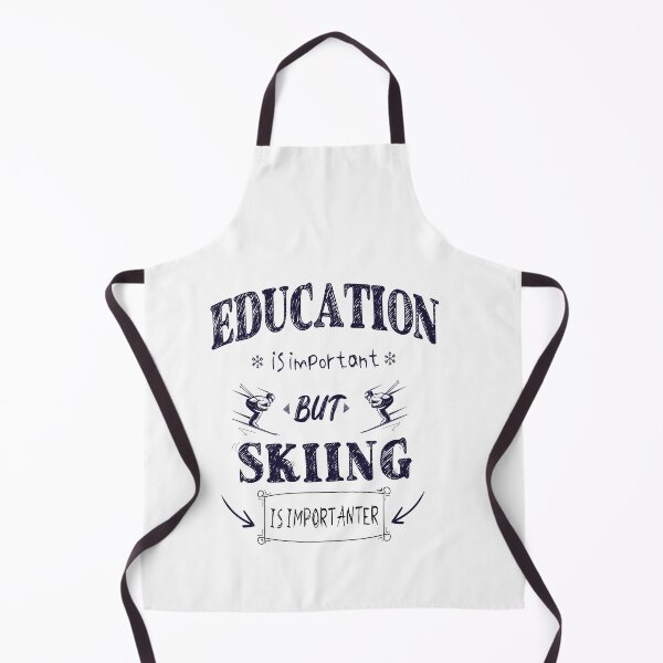 Item preview, Education is Important but skiing is Importanter.perfect cool funny gift quote for skiing lover Design hand drawn Creative Idea for Mother Dad friend. designed and sold by Ghostmirou.