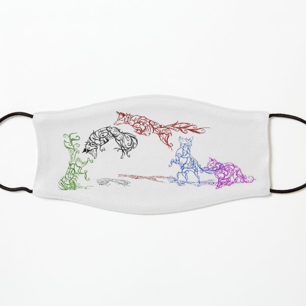 The Pounce (leaping foxes in the snow) Kids Mask