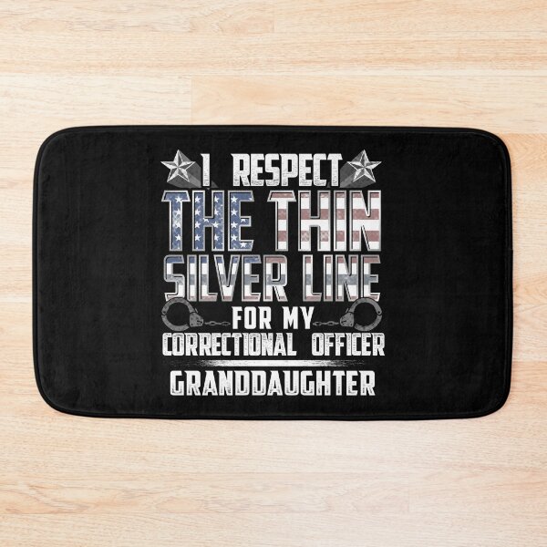 Item preview, Granddaughter Thin Silver Line Correctional Officer designed and sold by wheedesign.