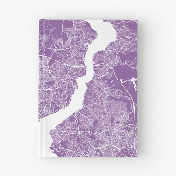 Item preview, Istanbul map lilac designed and sold by mapsart.