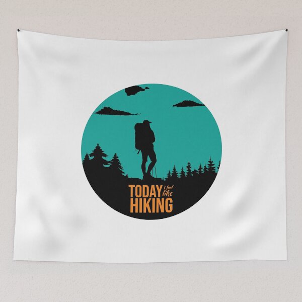 Item preview, Today I feel like hiking Sticker designed and sold by DarkoMDesign.