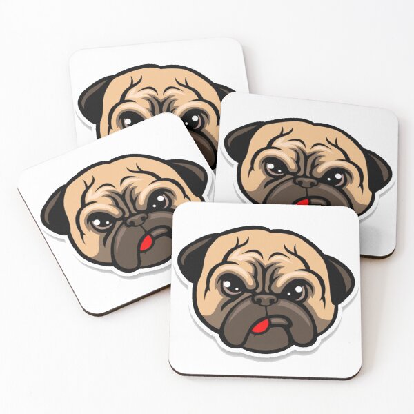 Item preview, Pug Face - Pug Bulldog Puppy Cartoon - Pug Life designed and sold by Borislav Shekerdzhiyski.