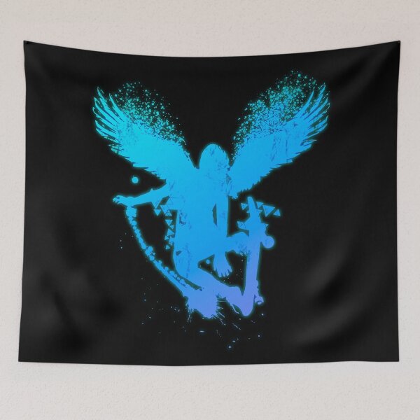 Item preview, Skateboarder Abstract Blue Color designed and sold by NissaArt.