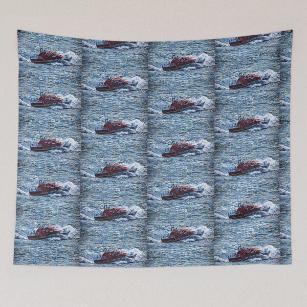 Item preview, Abstract lifeboat crashing through waves designed and sold by Willtompsett.