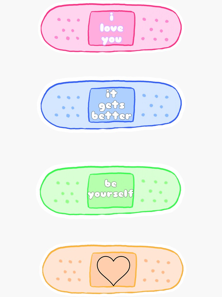 "band aid sticker pack" Sticker for Sale by couldbekayla Redbubble