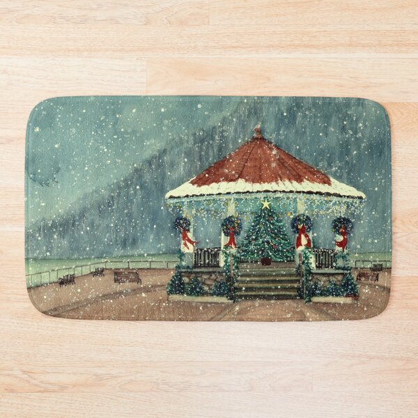 Item preview, Christmas Holidays Gazebo in Cold Spring Hudson Valley   designed and sold by JanineRileyArt.